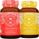 Sand Veda Energize Bundle USDA Organic Measures 124; Multi- Award- Winning Measures 124; Organic Moringa Measures 124; Organic Holy Basil Capsules