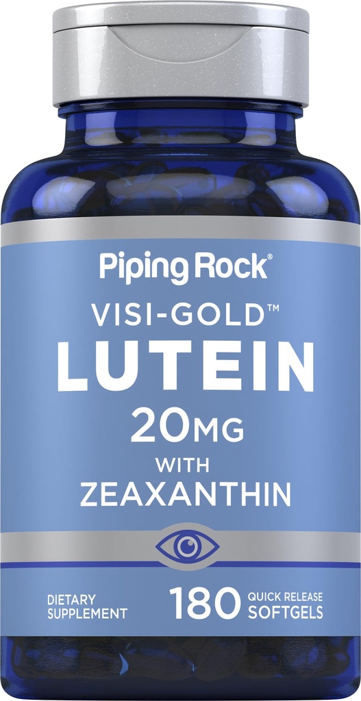 Piping Rock Lutein and Zeaxanthin Supplement Note 124; 20mg