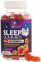 Sovegummi til voksne ekstra styrke 8mg - Melatonin med passiflora ekstrakt for afslappende søvn - Fast fungerende melatonin sovegummi supplement, Vegan, Non- GMO, Tasty Strawberry Flavor - 120 gummies