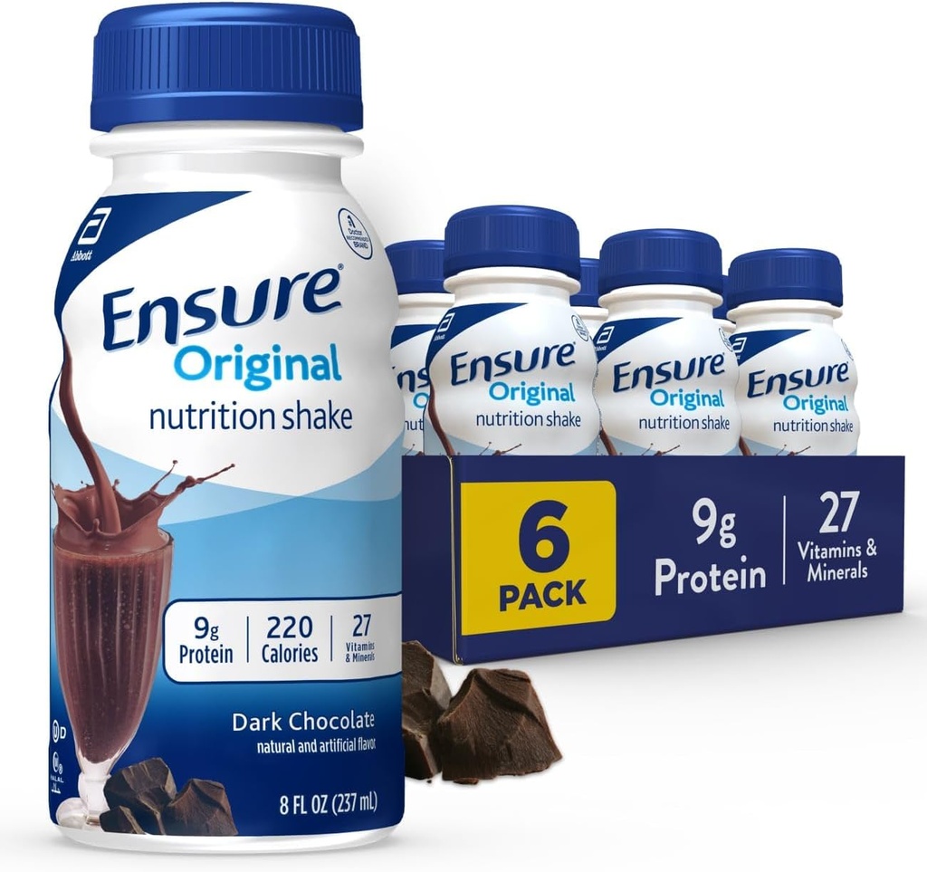 Sikre original mørk chokolade Nutrition Shake 124; Meal udskiftning Shake 124; 6 Greve (pakke med 1)