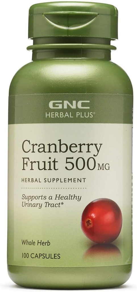 GNC Herbal Plus hel Herb Tranebær 500mg 100 Kapsler