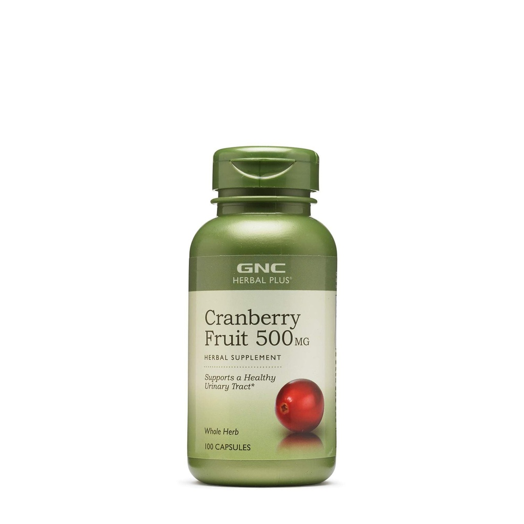 GNC Herbal Plus hel Herb Tranebær 500mg 100 Kapsler
