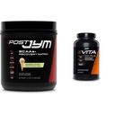 Post JYM Active Matrix Post- Workout med BCAAs, Glutamin & mere Rainbow Sherbert Flavor + Vita JYM Atlete 's Multivitamin med over 25 nøgleingredienser 60 tabletter