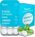 NeuroGum Energy & Focus Mints (72 Count- 6 Pack, pebermynte)