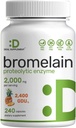 Bromelain Supplement 2.000mg per servering, 240 kapsler - naturlige proteolytiske enzymer fra frisk ananas - understøtter næringsstof fordøjelse