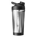 VOLTRX ChillMix Shaker Flaske Isoleret rustfrit stål - USB C Genopladelig elektrisk protein Shake mixer, Shaker Cups til Protein Shakes og Meal udskiftning, Chrome Steel, 16 oz