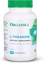 Organika L- Theanine Supplement 8 oz - 90 Kapsler: 90 dages levering af ren biotilgængelig L Theanine til afslapning, balance og ro - Easy- to- synke enkelt kapsel Serveringer