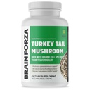 Hjerne Forza Økologisk Tyrkiet Tail Mushroom Kapsler, Svampe Pulveriseret immunstøtte, Lever og den største sundhedsstøtte, Organisk Defense Support, Non- GMO, Vegan, Økologisk, 90 Kapsler