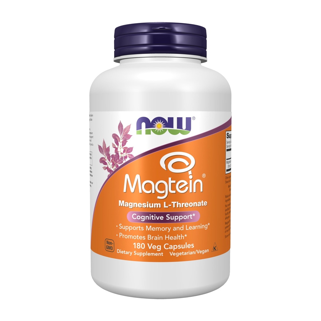 Nu Kosttilskud Magtein, Magnesium L- Threonate, Kognitiv Support *, 180 Veg Kapsler