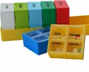 Stor Ugentlig Pill Case, 7-Day Pill Case Compartments, Pill Organizer 4 gange dagligt, 4-A-Day Pill Container, Secure Compartments, 7,8 x 2,3 x 2,3 i, Gul
