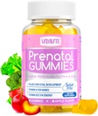 Sugar Free Prenatal Gummies - 30 + Nutrients (Cholin, Folate, Jern, Vitamin) for Føtale og Neurale Support, Bones, Energi & Immunitet - USA- Made Vegan Prenatal Vitaminer for Kvinder (60 Gummies)