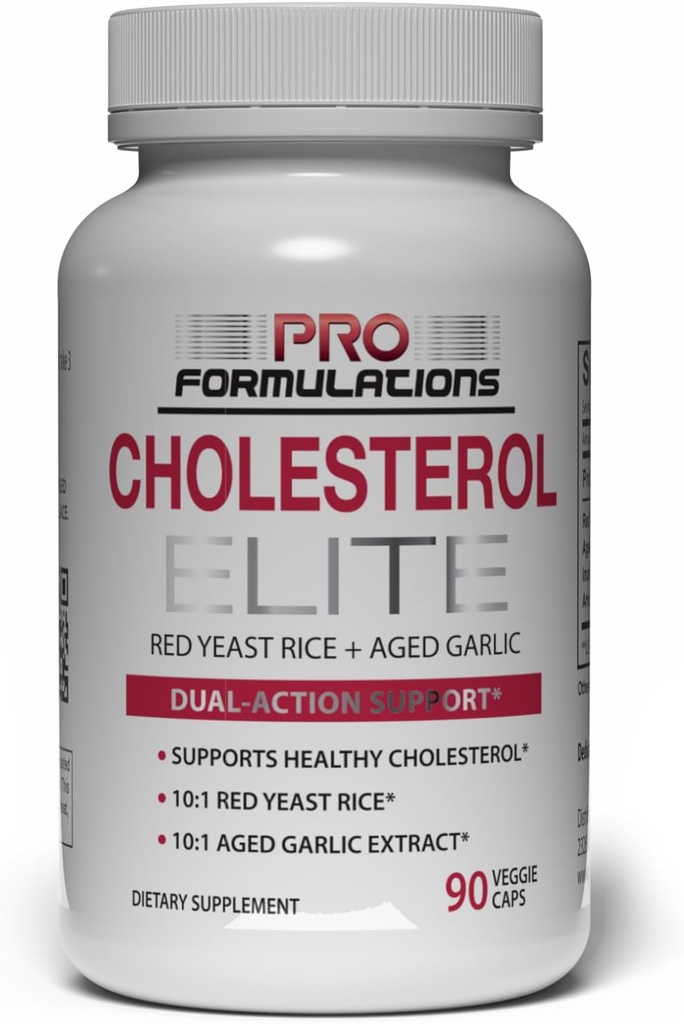 Proformationer MD Cholesterol Elite - Dual Action Cholesterol Support - 90 Veggie caps - Drevet af rød gær ris & aged hvidløg ekstrakt - Forstærket med Inositol & Artichoke ekstrakt