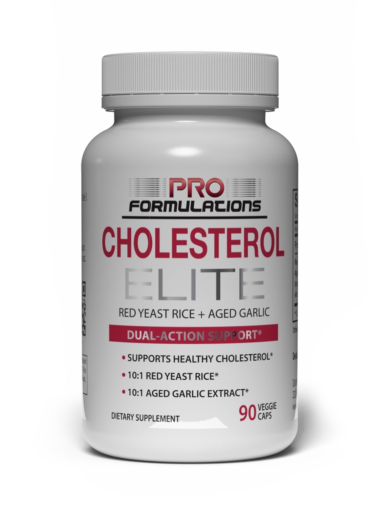 Proformationer MD Cholesterol Elite - Dual Action Cholesterol Support - 90 Veggie caps - Drevet af rød gær ris & aged hvidløg ekstrakt - Forstærket med Inositol & Artichoke ekstrakt