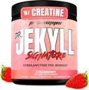 PROSUPPS Dr. Jekyll Signature Pre Workout Powder with Creatin - Stim- Free Preworkout Understøtter Muscle Volume & Endurance - Coffein- Free Gym & Fitness Kosttilskud (Jordbær, 30 Servering)