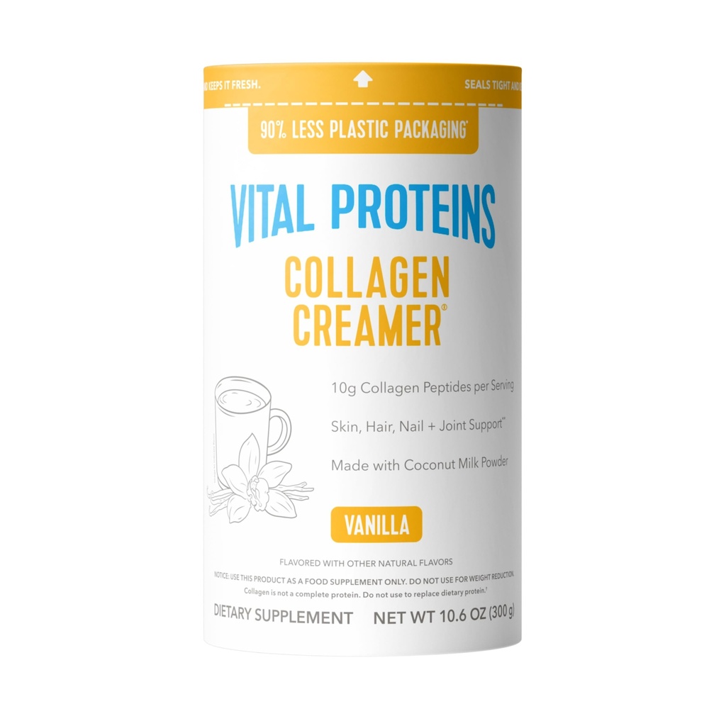 Vital Proteins Collagen Peptider Powder - Vanilla Protein Coffee Creamer til hår, hud & negle støtte