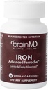 BRAINMD Dr. Amen Iron - 30 kapsler - understøtter energiproduktion, kognitiv funktion & Gene forordning - blid & let Absorberet - Gluten Free - 30 Serveringer