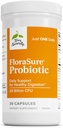 Terry naturligt FloraSure Probiotic - fordøjelse supplement til støtte mod lejlighedsvis Bloating & Support Gas Relief - Gut Health Support Supplement med Bifidobacterium Bifidum - 30 kapsler