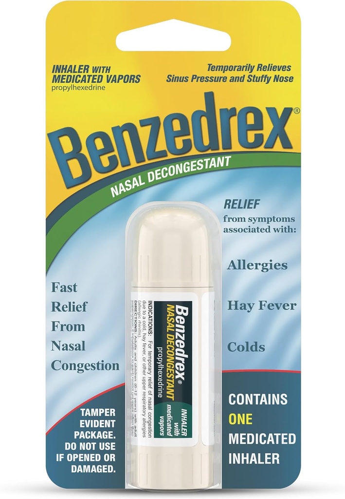 Benzedrex Nasal Decongestant Inhaler, 1 greve (pakning med 1)