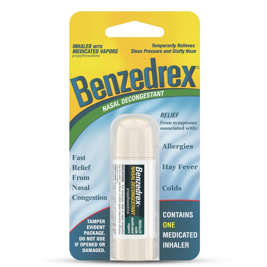 Benzedrex Nasal Decongestant Inhaler, 1 greve (pakning med 1)
