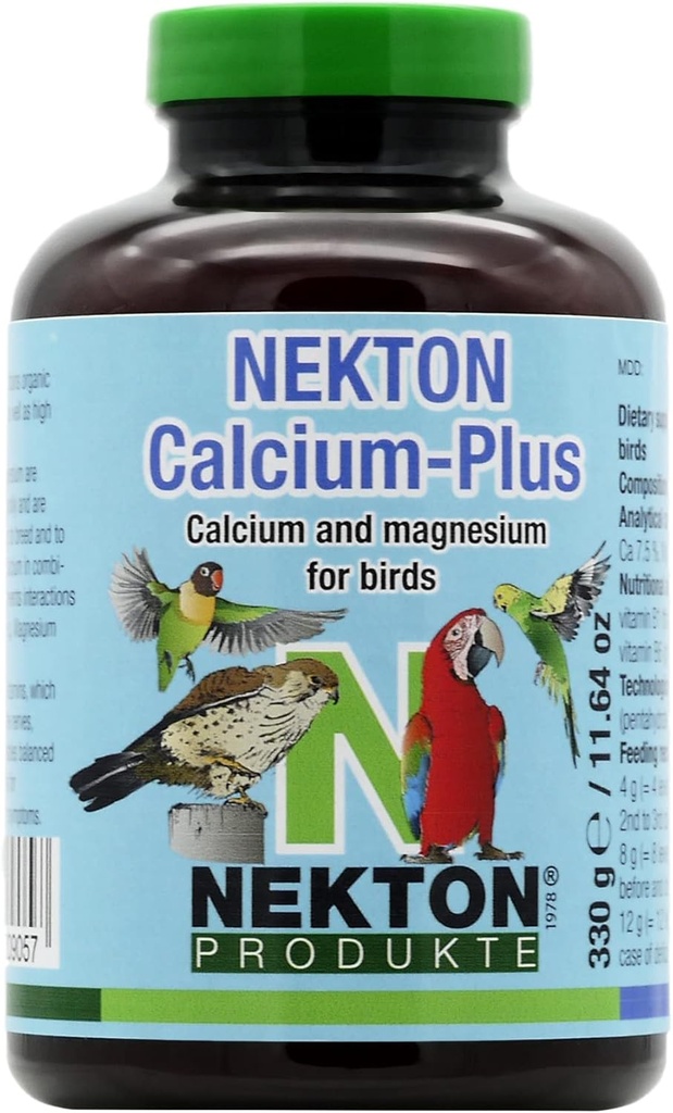 Nekton Calcium Plus - Calcium med Magnesium & Vitamin, Hvid, 330g / 11,64 oz