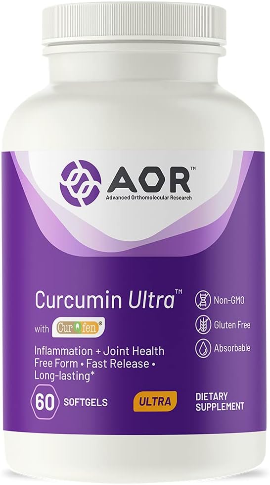 AOR, Curcumin Ultra, Premium supplement, Fast-Acting Joint Support, 60 Softgels (60 Servings)