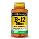 MASON NATURAL Vitamin B12 50 mcg med Calcium, 100- Day Supply, Kosttilskud til støtte naturlige energiniveauer, 100 tabletter (pakke med 1)