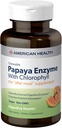 American Health Papaya Enzyme Chewable Tablets - Promotes Nutrient Absorption, Helps Digestion and Freshens Breath with Chlorophyll & Pepermint Oil - Gluten-Free, Vegetarian - 250 Count