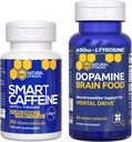 NATURLIGE STAKKER Smart koffein + Dopamin Brain Food Bundle - understøtter energi, Focus & Mental Drive * - 120 Total Kapsler