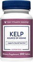 Vitamin Shoppe Kelp (fra Atlantic Kelp & Kalium Jod), kilde til jod, Thyroid Support, understøtter Energy & Stamina (300 tabletter)