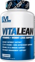 Evolution Nutrition VitaLean - Vitamin + Vægttab Support - Key Vitamin + Core Antioxidant Support - Daglig Nutrient & Vægt Management Support - Ben, Eye & immunforsvar - 45 Servering
