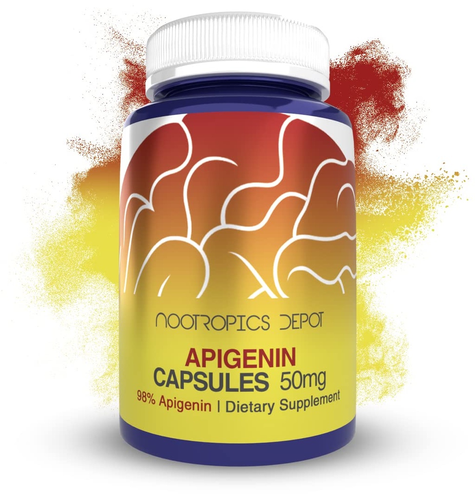 Nootropics Depot Apigenin Kapsler: 124; 50mg; 124; 60 Greve: 124; > 98% Apigenin: 124; Understøtter Afslapning, Fælles Sundhed, og NAD + Niveauer