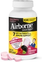 Airborne C 1000mg (per servering) - Meget berry tyggetabletter (116 Tæl i en flaske), Gluten- fri immunsupporttilskud, med vitaminer A C E, zink, selenium, ingefær, antioxidanter