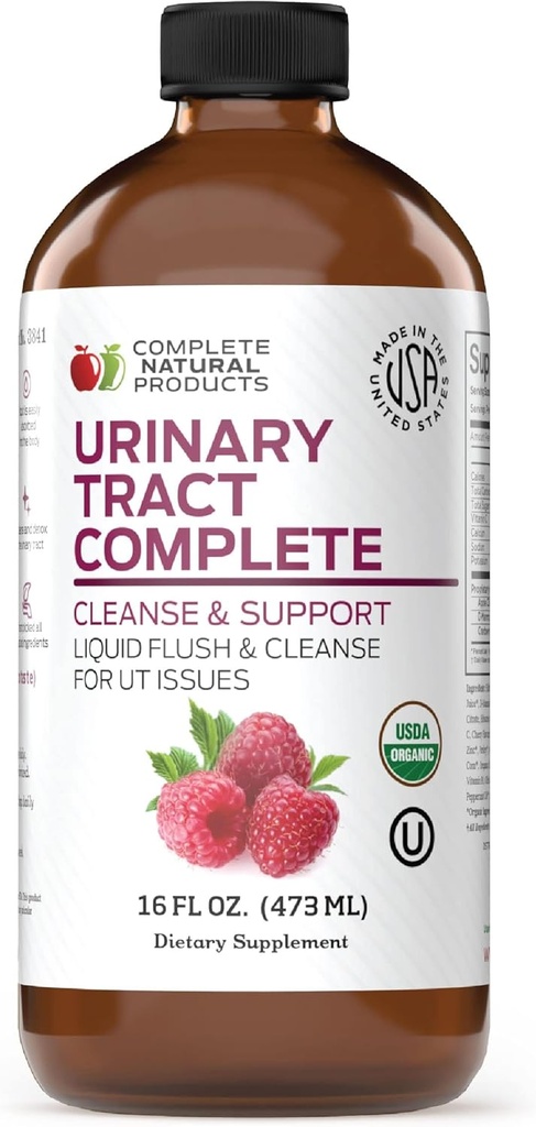 Komplette naturlige produkter urinveje Komplette 16oz - Flydende supplement til urinveje Sundhed med Økologisk Tranebær, D-Mannose, Beet Root, Fennikel frø, og gurkemeje