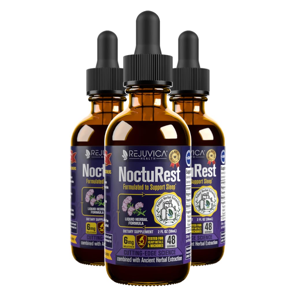 Advanced Sleep Support Supplement - Flydende levering til bedre absorption - Melatonin, Magnesium, Theanin, Valerian, Passionflower, Kamille & mere!