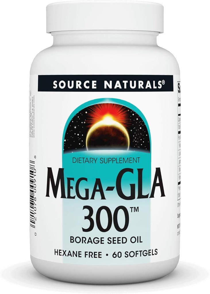 Kilde Naturals Mega- GLA 300 - Borage Seed Oil Det er Hexane- Free - 60 Softgels