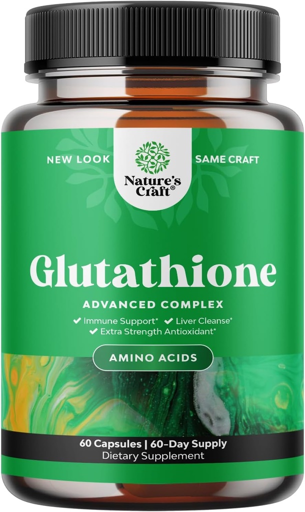 Skin Brightening Glutathione Supplement with Milk Thistle 1000mg - Glutathione Skin Whitening Capsules with Alpha Lipoic Acid for Liver Care, Energy Support & Immune Help - for Men & Women - 60 Count