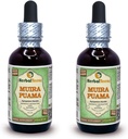 Muira Puama (Ptychopetalum Olacoides) Glycerite, Organic Alcohol-Free Liquid Extract (Brand Name: HerbalTerra, Proudly Made in USA) 2x2 fl.oz (2x60 ml)