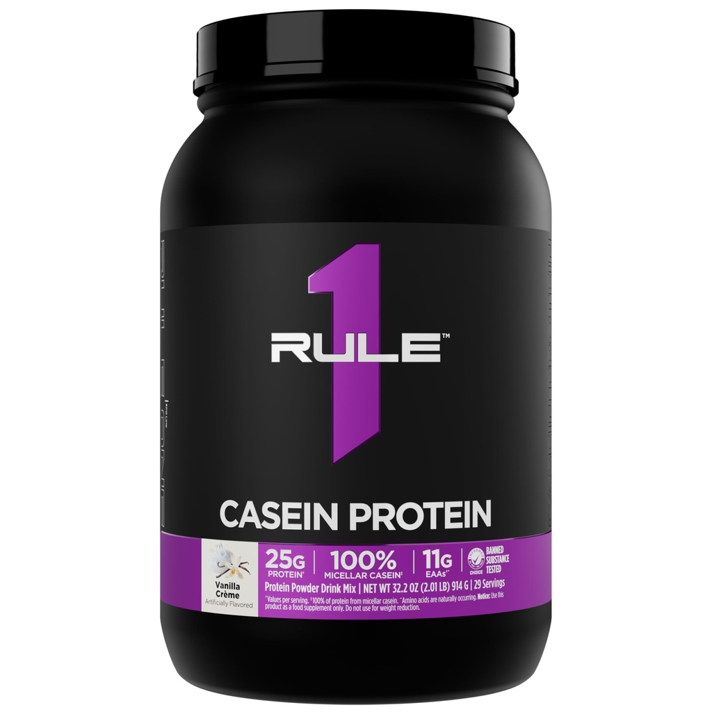 Regel 1 Casein Protein - 25g Protein og 11g EAA Per servering fra Slow-Release Micellar Casein til Overnight Recovery og Vedvarende levering mellem måltiderne (2 Pounds *, Vanilla Crème)