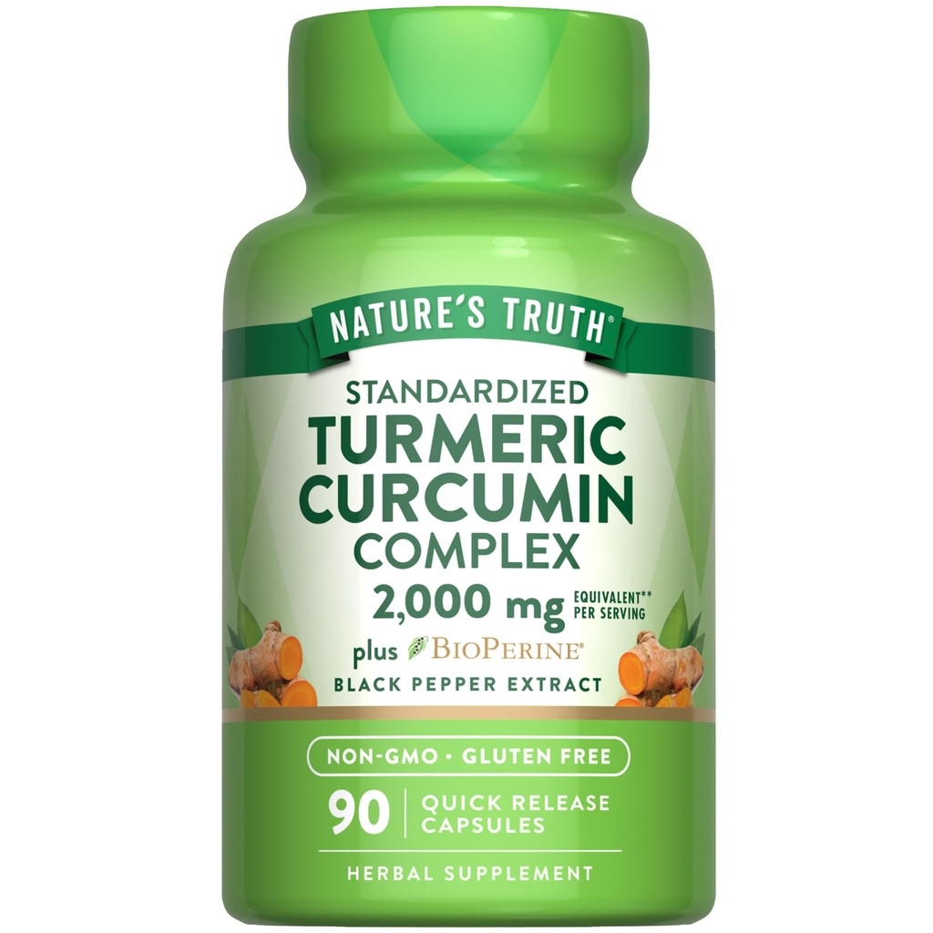 Nature 's Truth Gurkemeje Curcumin Kapsler Budding- 124; 2000mg