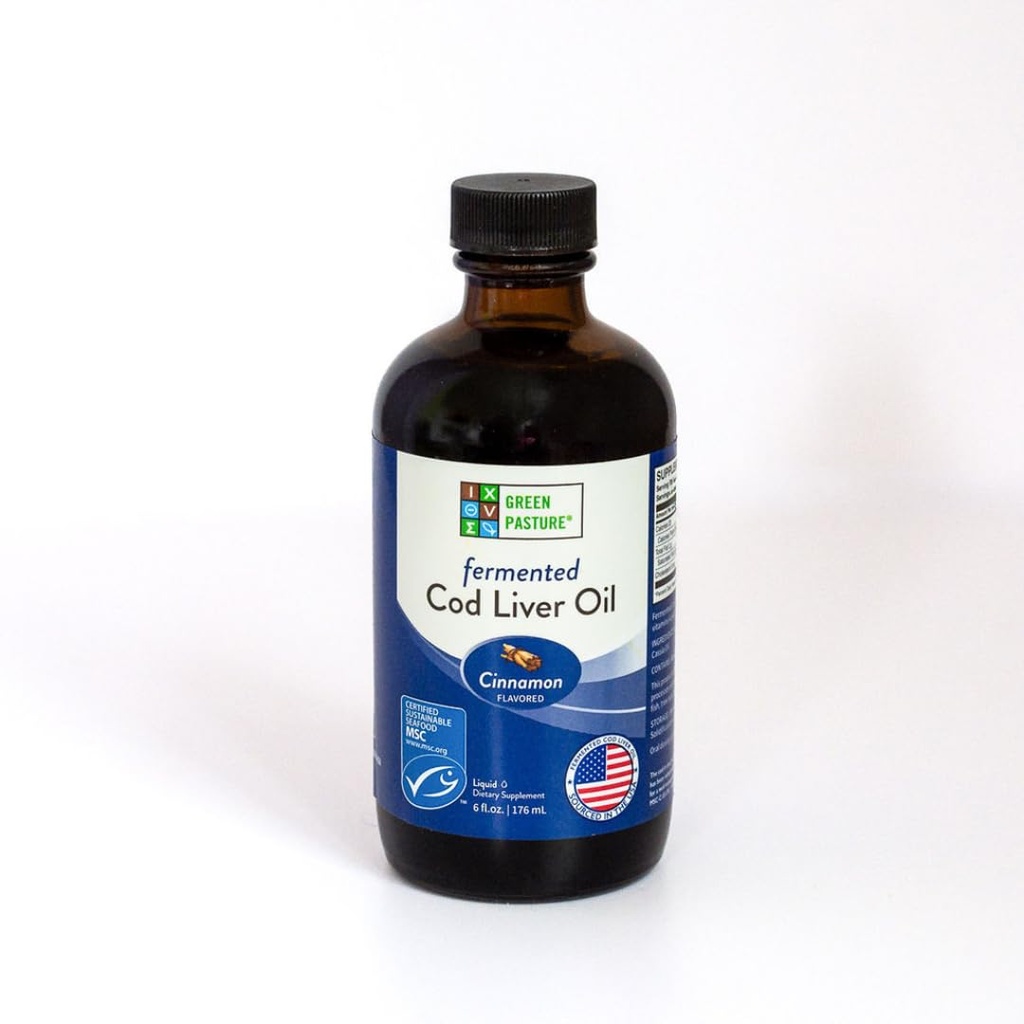 Grøn pasta - Gæret torsk lever olie flydende - 6 fl. oz. - Kanel