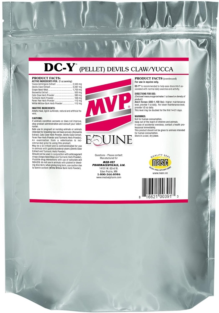 DC- Y (2 LB) Støtte i Minimizing Aches og ømhed forbundet med Hver dag Aktiviteter i heste...