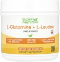 Super Nutrition L- Glutamin + L- Leucin, Unflavored, 15.87 oz (450 g)