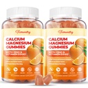 Calcium Magnesium Zinkgummier med vitamin D3 & K2 - Høj Absorption Magnesium Glycinat 400mg - Sukker Free Calciumsupplement - Support Nerve Muskel Mood & Immunitet - for voksne Mænd Kvinder Kids
