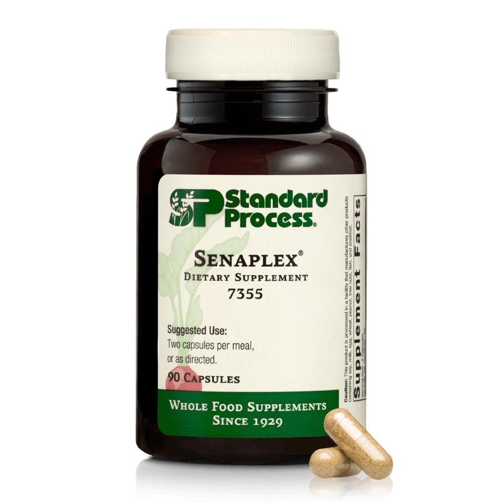 Standard Process Senaplex - Nervesystemet support med Niacin, vitamin B12 & B6 - Understøtter Brain Health & Cellular Health - Tilbud Antioxidant Aktivitet - Non- Dairy - 90 kapsler (45 Servere)