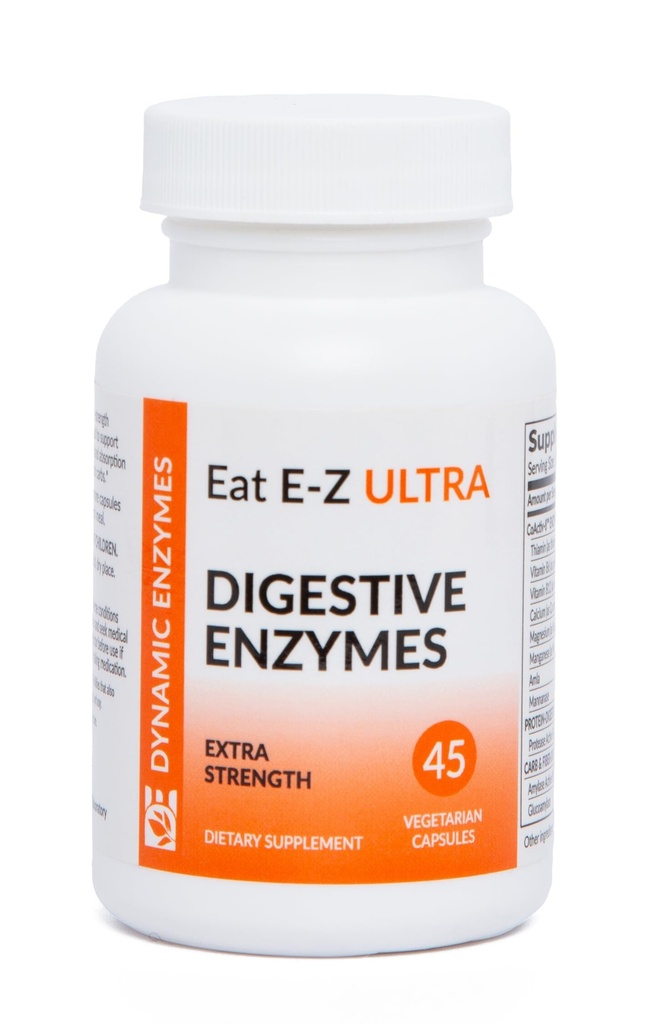 Eat E- Z Ultra (45 Greve) fordøjelsesenzymer til Gut Health; Anti- Bloating; fordøjelsesenzymer til immunsupport124; 45 Greve