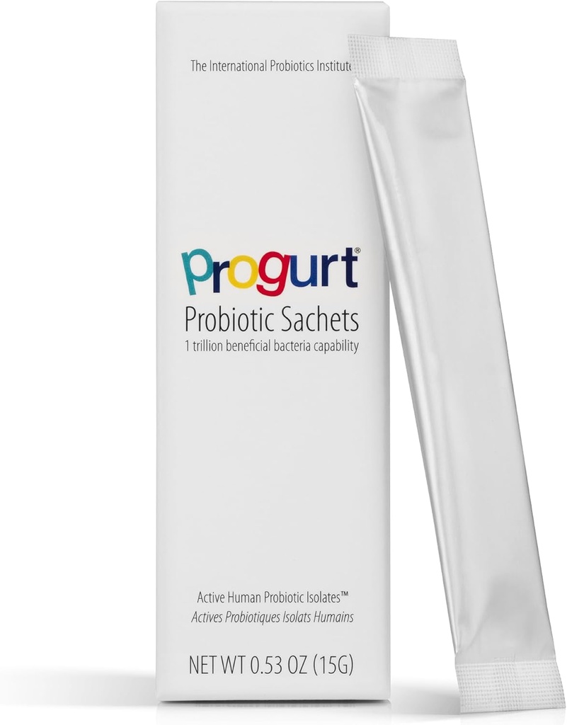 Probiotiske sachets 1 trillion CFU (5 sachets), højeste potens, Hylde Stabil til rejser, Vegan, Gluten Free, Essential Supplement for Bloating, fordøjelse og immunforsvar, for mænd og kvinder