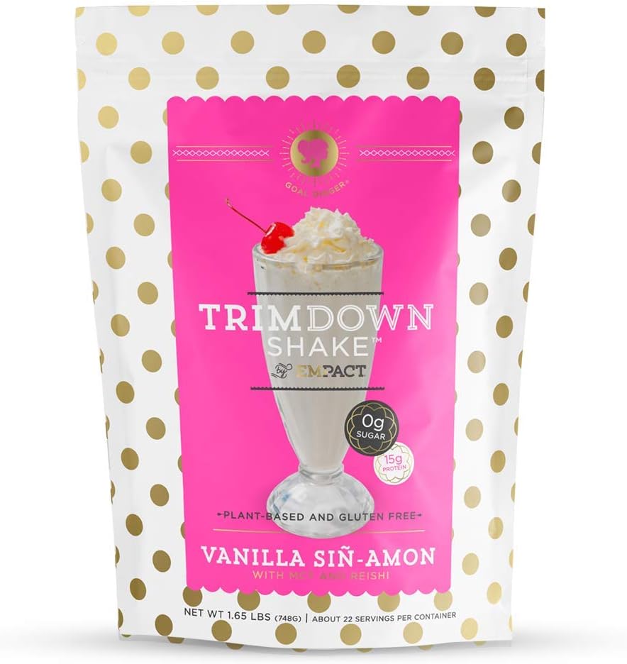 Empact Trimdown Shake - Vanilla kanel - Vegansk protein pulver, Zero Sugar, Keto Friendly, Gluten Free, Non Dairy, Soy Free, Lactose Free, Non-GMO 1,65 Pound