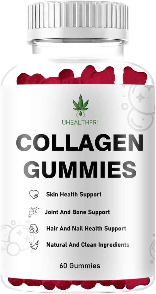 Collagen Peptider Gummies - Collagen Gummies med Peptider type I II III V X Peptider til hår hud & negle - Hydrolyseret Collagen til kvinder og mænd (1)