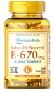 Puritans Pride Vitamin E - 670 mg 100% Natur- 100 Softgels