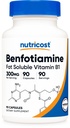 Nutricost Benfotiamin 300mg, 90 kapsler - Gluten Free, Non- GMO, og Vegetarisk Friendly Fat Opløselig Vitamin B1